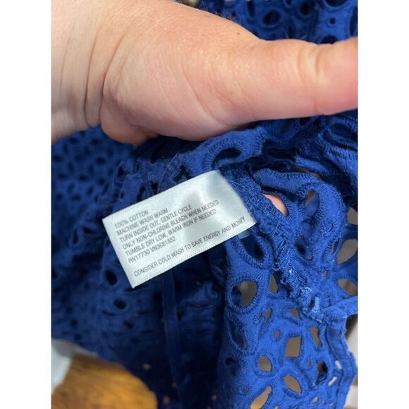 Lilly Pulitzer For Target small Navy Blue Eyelet Cover Up - Picture 2 of 3